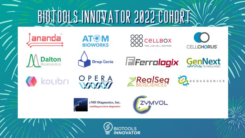 congratulations 2022 biotools cohort banner with company logos