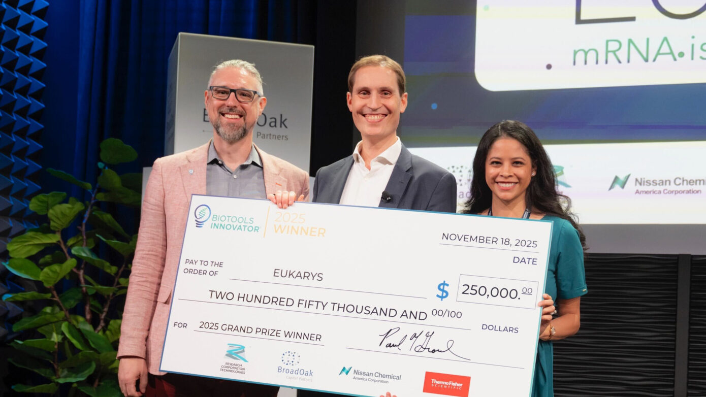 2025 BTI Grand Prize winner with check