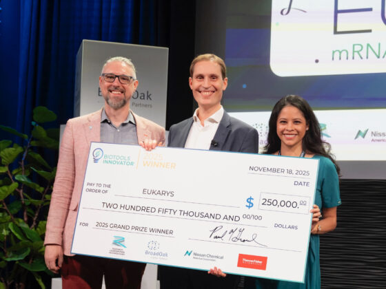 2025 BTI Grand Prize winner with check