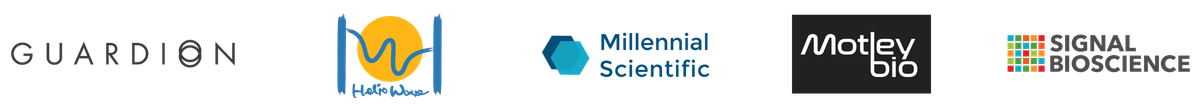 Logos: Guardion, HelioWave Technologies, Millennial Scientific, Motley Bio, Signal Bioscience